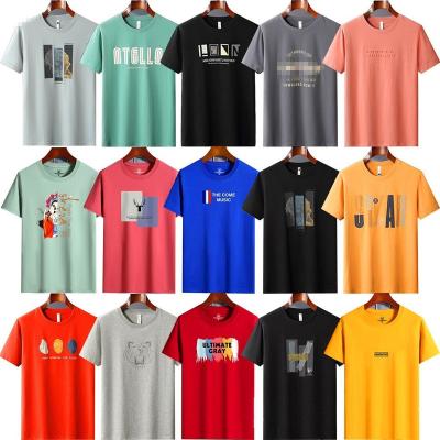 China Pique Cotton Design Fashionable Mens Short Sleeve Stock Lot Clothes Customized T-shirt Wholesale for sale