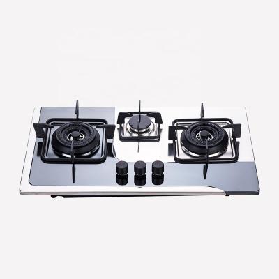 China Hotel High Quality 3 Burner LPG Stainless Steel Gas Hob for sale