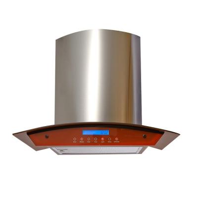 China Heat cleam chimney hood with glass panel MRC-U1N60A for sale