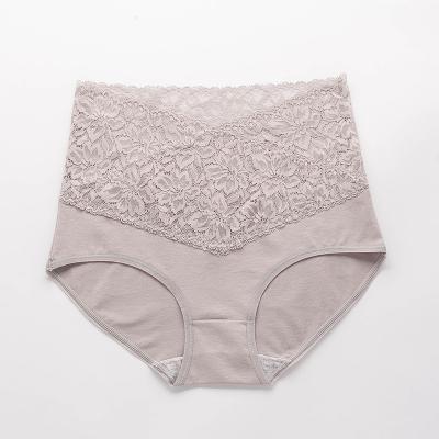 China New Anti-wrinkle V-neck high waist panties for women cotton lace up hot temptation girls puff triangle shorts for sale