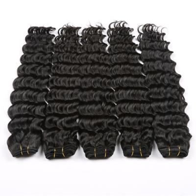 China Deep Wave 8A Grade Brazilian Virgin Hair With Closure Unprocessed Brazilian Virgin Hair Bundles Deep Wave With Closure for sale