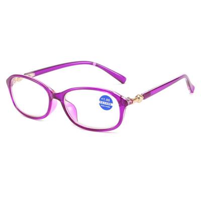 China Newest Stylish Hot Sale Women Fashional Fashion Reading Glasses PC Glasses Vision Correction Glass Purple,Red Customize for sale