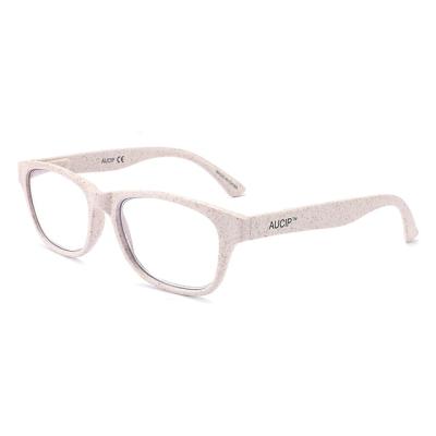 China Eco-Friendly Wheat Straw Anti Eyestrain Blue Light PC Blocking Men Women Recycled Plastic Reading Glasses for sale