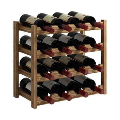 China Custom Decorative Solid Wood Modern Minimalist Wine Grape Household Wine Cabinet Display Rack Eco-friendly Small Rack Size for sale