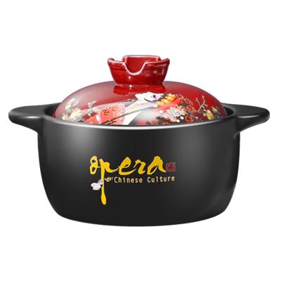 China Sustainable Household Gas Ceramic Enamel Stew Pot Dry Burning Does Not Crack Special Soup High Temperature Pot Casserole Open Fire for sale