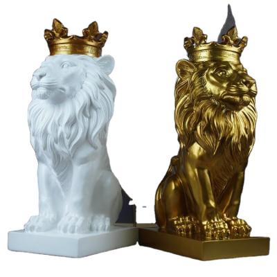 China Nordic minimalist creative soft home decoration home hotel lion crown style living room office desk decoration porch for sale