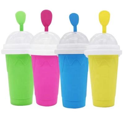 China 2021 Hot Selling Viable Ice Cream Cup Smoothie Cup Summer Magic Frozen Silicone Cup With Lid And Spoon for sale