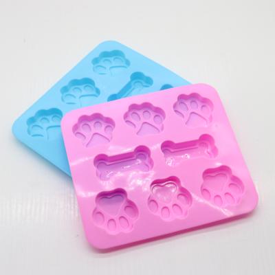 China Dog Paw Silicone Cake Mold Premium Silicone Bone Shape Baking Mold Viable Good Price Silicone Chocolate Mold Dog Pet Sustainable for sale