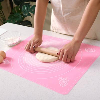 China Viable Custom Logo Multi-size Non-Stick Silicone Kneading Pad Baking Dough Rolling Mat For Pastry Tools Mat Easy To Store Silicone for sale