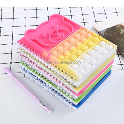 China 2021 New Style Poppings Cute Pop Bubble Notebook Spiral Silicone Mold for sale