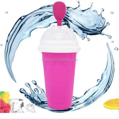 China Food Grade Viable Silicone Tik Tok Frozen Smoothie Squeeze Cup Tik Tok Frozen Smoothie Slush Maker Magic Cup for sale