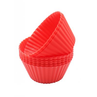 China Sustainable Non-Stick Reusable Muffin Cup Cake Machine Molds Cupcake Molds Baking Muffin Cups, Silicone Cupcake Liners For Muffin Baking Cake for sale