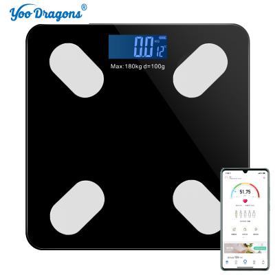 China Not Inverted Top 180Kg Digital Electronic Smart Weighing Body Fat Scale Connect to the Mobile for sale