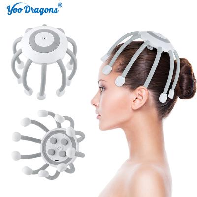 China TMS vibration 2023 Hot Selling Electric Scalp Massager For Head Hair Stimulation Relaxation and Blood Circulation TMS spider head massager for sale