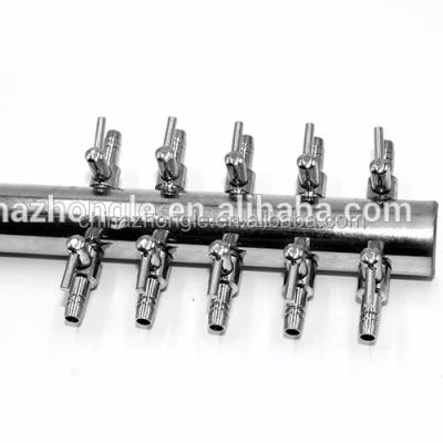 China Metal Ten Way Viable Air Valve With Switch For 19mm Tube Air Valve Air Distributor for sale