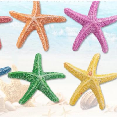 China Viable Colorful Plastic Aquarium Mini Artificial Starfish Starfish For Fish Tank Decoration for sale