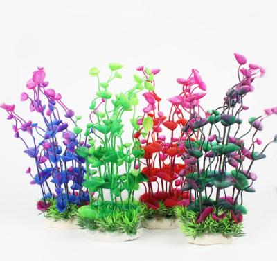 China Sustainable Aquarium Decor Fish Tank Decoration Ornament Artificial Plastic Plant for sale