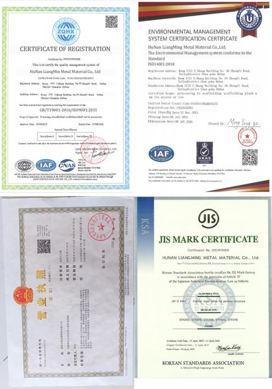 CERTIFICATE OF REGISTRATION - Hunan Liangming Metal Material Co., Ltd.