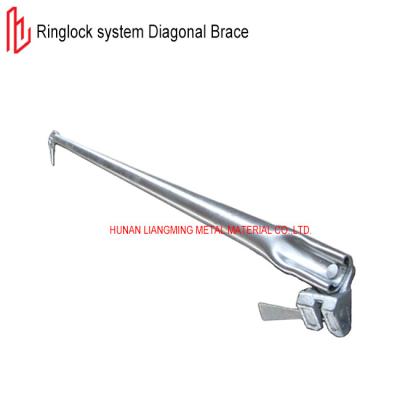 China Q195 Q235B Scaffolding Ringlock System Vertikal / Ebene Typ Scaffolding Diagonale Stütze zu verkaufen