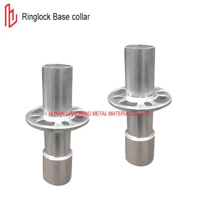 China Scaffold Ringlock Base Collar 58mm 70mm OD Hot Dip Galvanized For Construction for sale