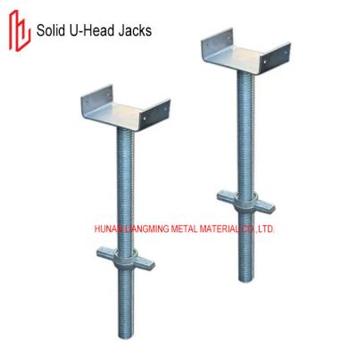 China Scaffolding Adjustable Screw Jack Q235B Solid U Head Base Jack for sale