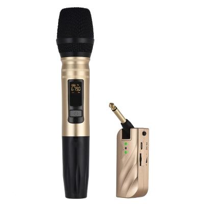 China Hot Business Handheld Microphone UHF Wireless Microphone With Portable Usb Receiver For Ktv DJ Speech Amplifier Recording for sale