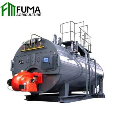 China Horizontal FM Heating 1T Cheapest Atmospheric Hot Water Gas Boiler For Greenhouse for sale