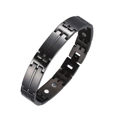 China Wholesale Mens CLASSIC Magnetic Bracelet Health Titanium Steel Jewelry for sale