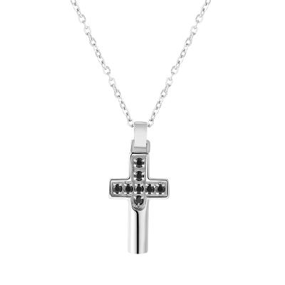 China Luxury Fashion Mens Stainless Steel Jewelry Necklace Cross Pendant for sale