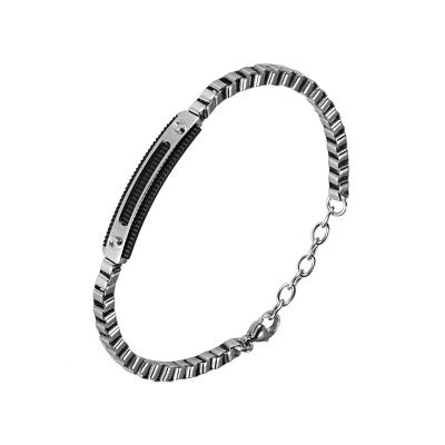 China New Arrival Popular Adjustable Chain Bracelet Mens Jewelry Silver Stainless Steel Bracelet for sale