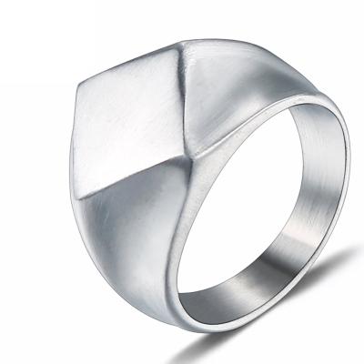 China Fashionable Custom Made Stainless Steel Black Silver Men's Laser Style Bands Ring for sale