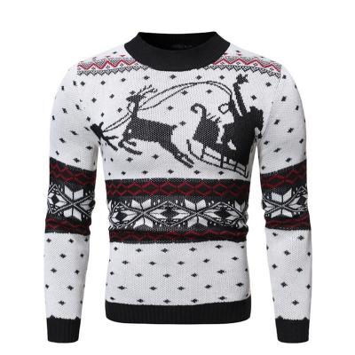 China High Quality Pattern Print Mens Christmas Sweater Mens Sweaters 100% Anti-wrinkle Sublimation Polyester Crewneck Sweater for sale