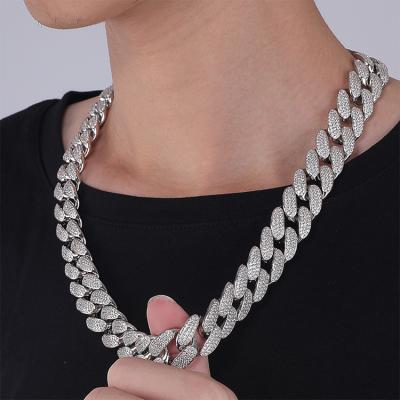 China Hiphop Wholesale Price Quality Hip Hop Premium Silver Plated Cuban Chain Necklaces Mens Men's Necklaces for sale