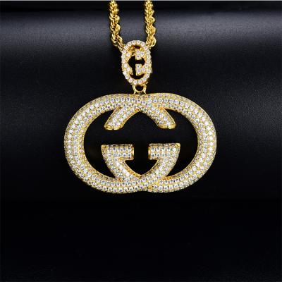 China Hiphop JWY Fashion Gold and Silver Plated Brass Zirconia Hip Hop Iced Out Gemstone Pendant for sale