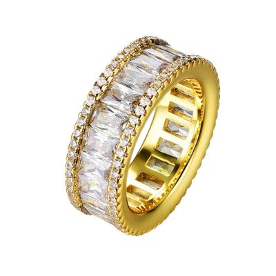 China Hiphop JWY Brass Gold Plated Cubic Zirconia Custom Hip Hop/Copper Silver Plated Rings For Men for sale