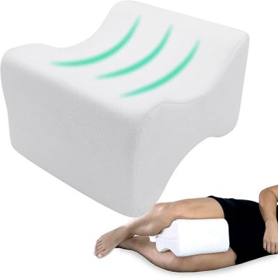 China Orthopedic Memory Knee Pillow Standard Wedge Leg Pillow Cutout Memory Foam Cushion For Pregnancy With Washable Cover for sale