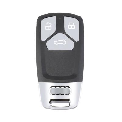 China +Metal Replacement Smart Remote Car Plastic Key Shell For Audi Q7 SQ7 A4L A5 S5 2016 2017 2018 2019 Uncut Key FOB Empty Case 3 Buttons for sale