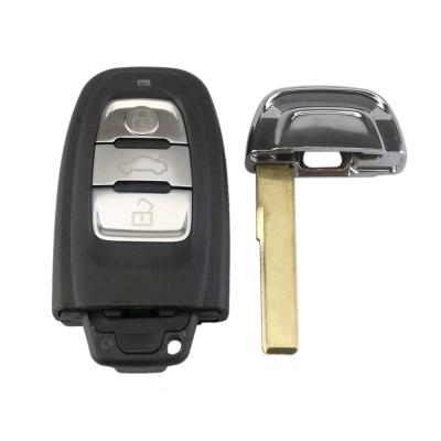 China +Metal Plastic Shell Key Fob Case Fits For Audi A3 A4 A4L A5 A6 A6L Q5 Q7 Smart Remote Key Fob Shell Cover for sale