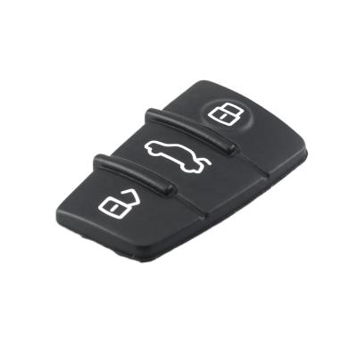 China 3 Button Rubber Cover Flip Folding Car Key Shell Rubber Case Skin Repair Replacement For Audi A3 A4 A5 A6 A8 Q5 Q7 TT S LINE RS for sale