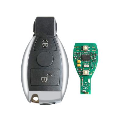 China Plastic +Metal 2 Buttons Car Remote Key Case Keyless Entry 433/315 Mhz For Benz NEC And BGA Smart Car for sale