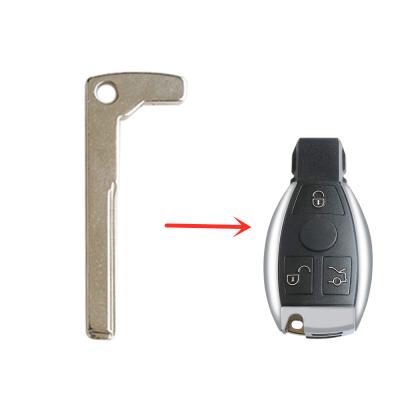 China New Arrival Smart Chrome Spare Remote Mute Key FOB Replacement Key Blank Uncut Blade Load Insert For Mercedes Benz Key Uncut Blade for sale