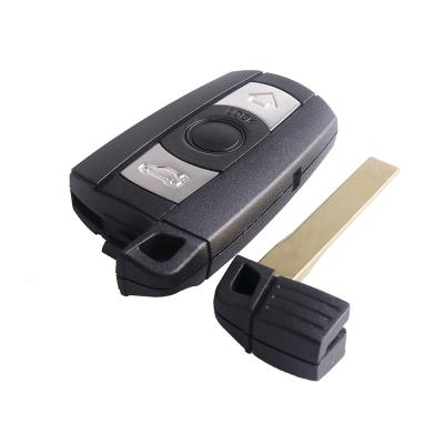 China Plastic +Metal 3 Buttons Hide Auto Remote Car Key Case For BMW 1/3/5/6/7 E90 E91 E93 Key Shell Cover for sale