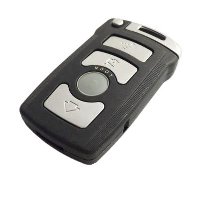 China +Metal 4 Buttons Car Plastic Keyless Remote Smart Key Shell Cover Blank Fob For BMW 7 Series E65 E66 E67 E68 745i 745Li 750i 750Li 760i for sale