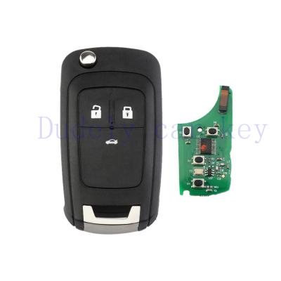 China +Metal Flip Folding Plastic Buttons 3 433 315 MHz ID46 Chip Remote Car Key Cover for Chevrolet Malibu Cruze Aveo Spark Sail for sale