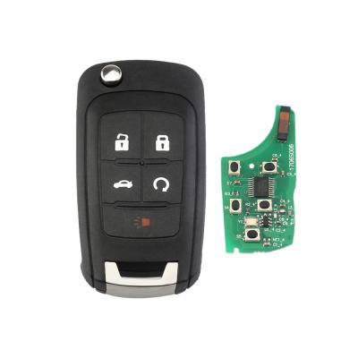 China +Metal Plastic 4+1 5 Buttons 433 315 MHz Key ID46 Chip Flip Car Remote Control Smart For Chevrolet Malibu Cruze Aveo Spark Sail Spark for sale