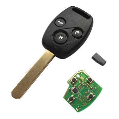 China Plastic +Metal 3 Buttons 433/315/313.8 MHz ID46 Chip Car Remote Smart Key For Honda CRV Fit Scan for sale