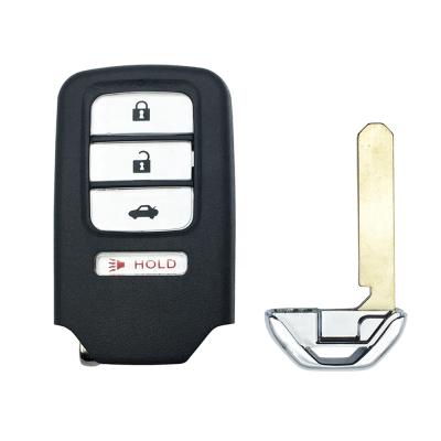 China 4 Buttons Replacement 3+1 +Metal Plastic Car Shell Cover Fob Fit For Honda City Remote Smart Key Auto Key for sale