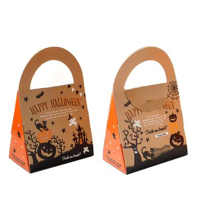 China Recycled Materials Halloween candy tote bag Pumpkin party gift bag Candy bag Gift wrap Cake wrap for sale