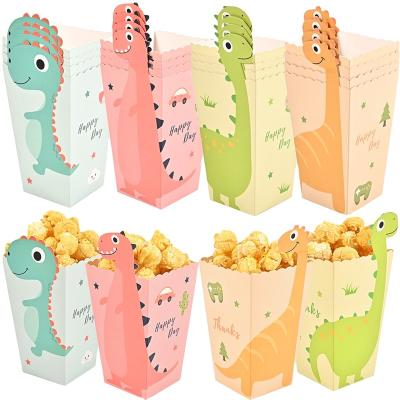 China Recycled Materials Cheap Paper Popcorn Bags Custom Party Favor Box Popcorn Eco Food Grade Paper Popcorn Box for sale