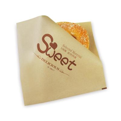 China Recycled Materials Baked doughnuts baked goods wrapped kraft paper bag greasy proof French fries bread sandwich paper bag Wedding party dessert for sale